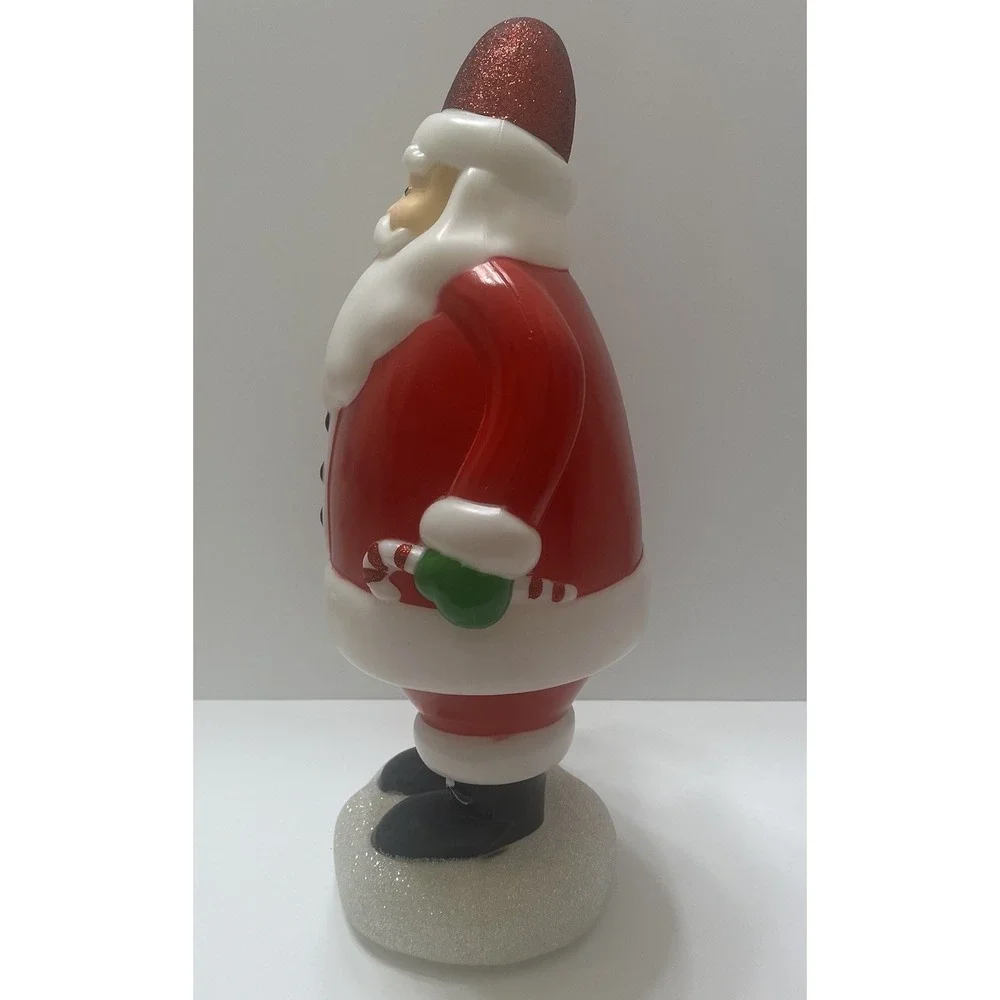 Christmas Blow Mold Light-Up Santa 14x9